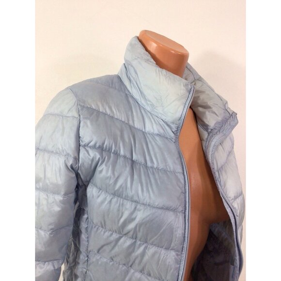 Uniqlo Ultra Light Down Jacket Blue Packable Puffer Coat Winter Womens XS - Picture 2 of 7